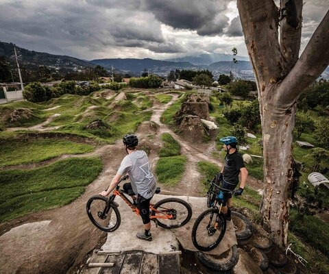 Not the average school playground, especially in Bolivia, but one that allows for as much freedom as it does confidence building. Thomas Vanderham and Scotty Laughland survey the yard with only a tinge of jealousy.